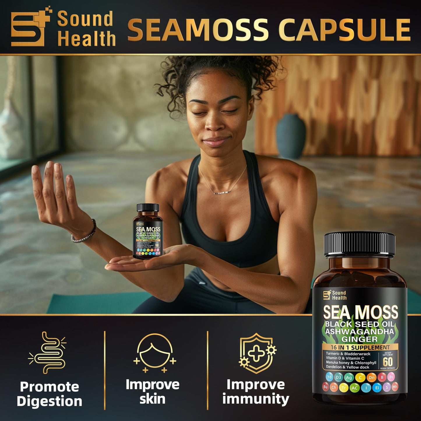 SoundHealth Irish Sea Moss, 60 Capsules