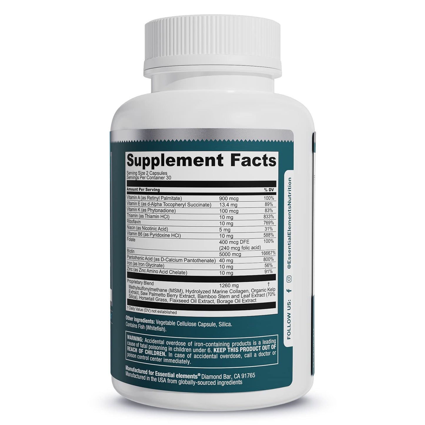 Essential Elements Hair Hero Capsules 120 Count