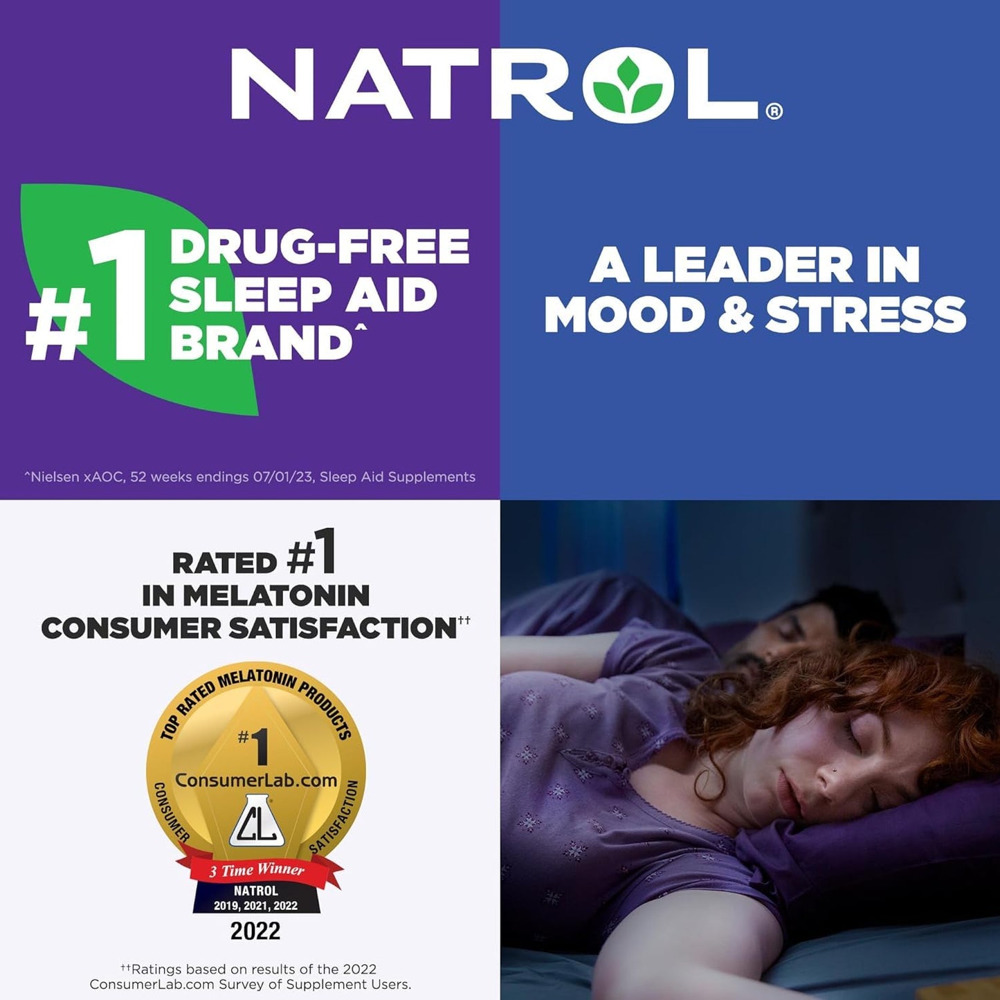 Natrol Kids Sleep+ Calm Melatonin and L-Theanine Sleep Aid Gummies, Botanical Blends, 120 Gummies