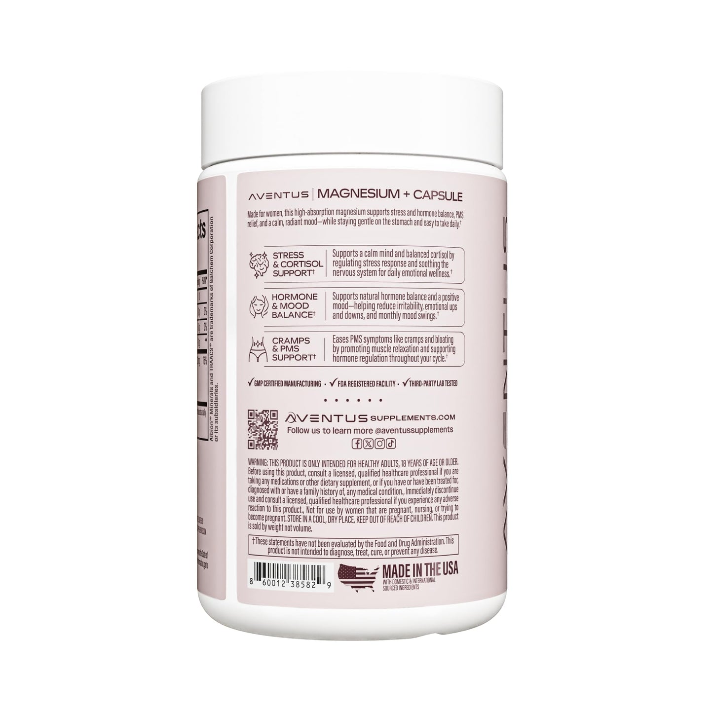 Aventus Magnesium Complex Capsules, 60 Count