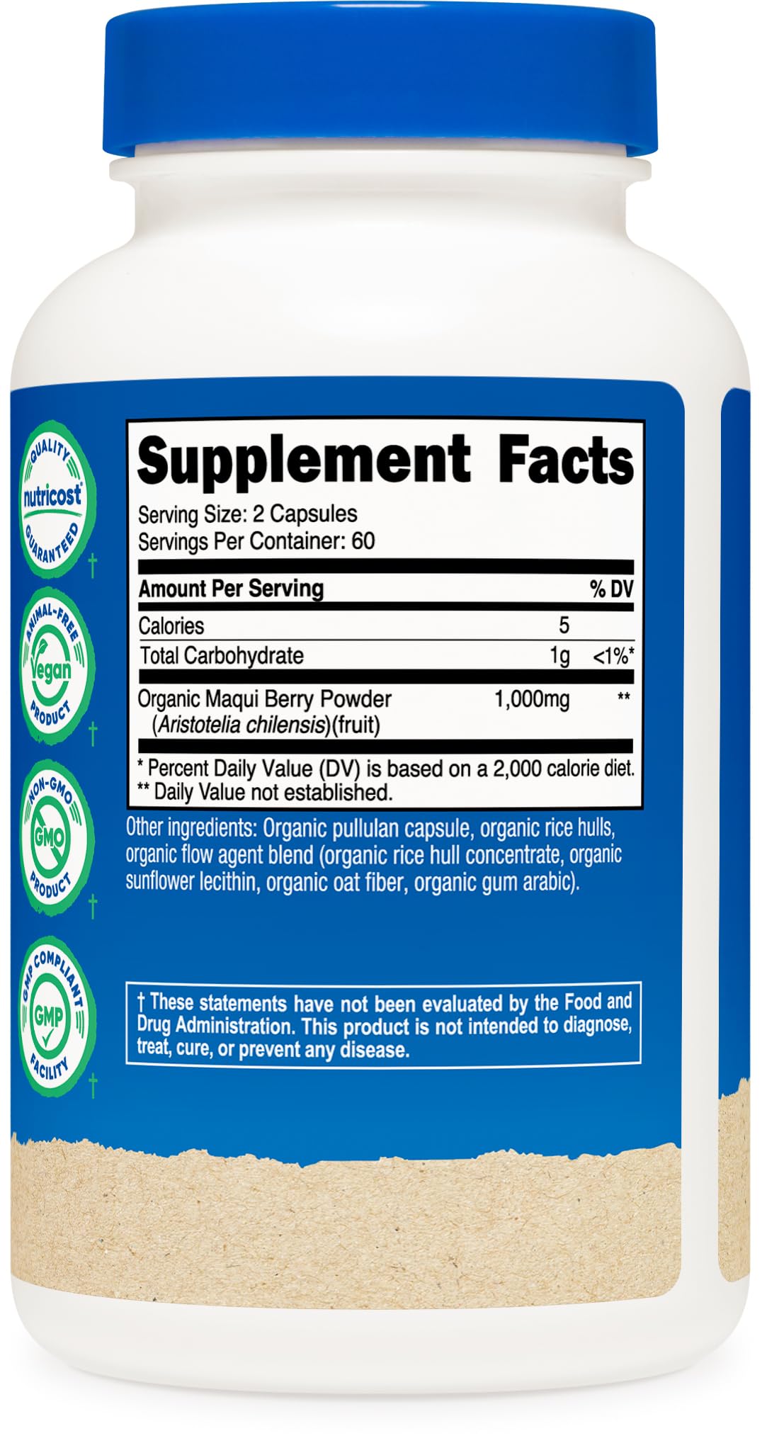 Nutricost Organic Maqui Berry (1,000mg) Capsules, 120 Count