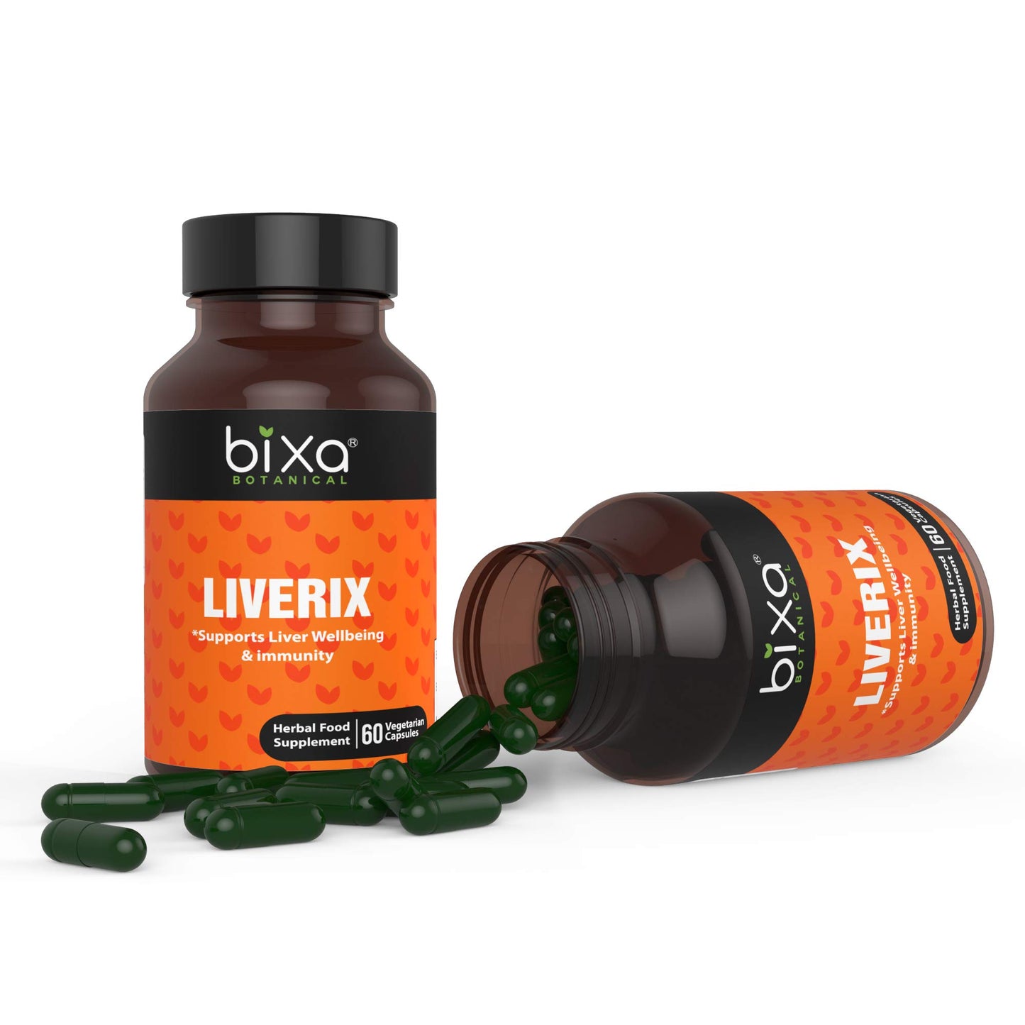 bixa BOTANICAL Liverix Capsules Guduchi (Giloy), Phyllanthus niruri, Kutaki Extract, 60 Veg Capsules