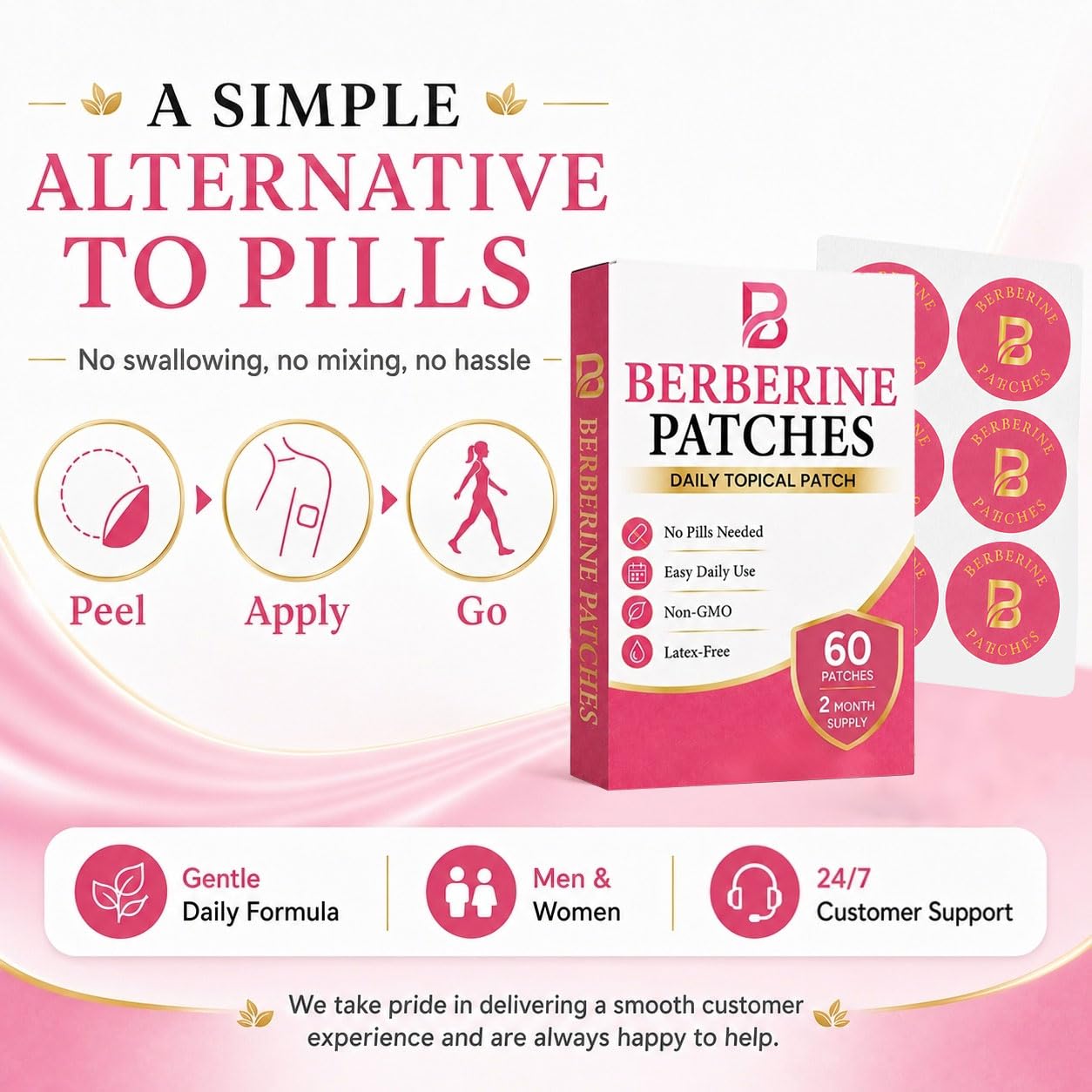 LERXLK Berberine Patches Caplets 60 Count