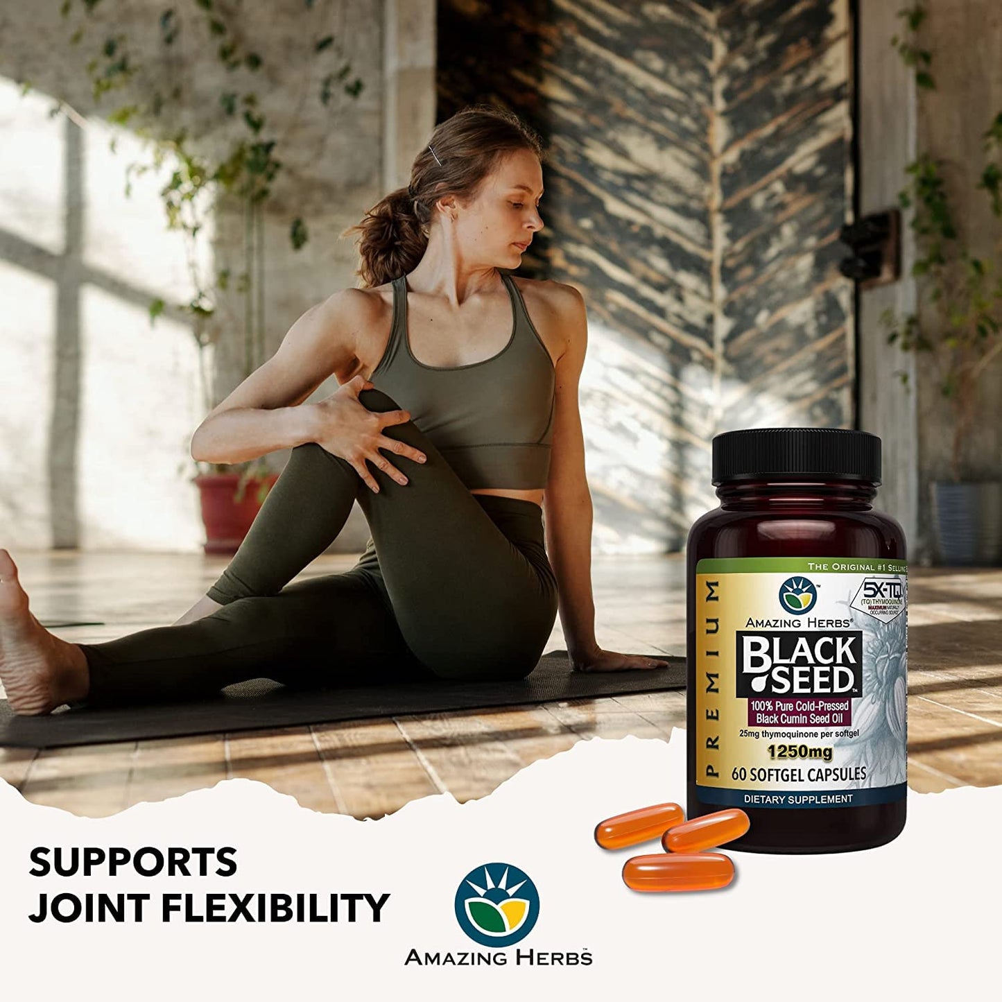 Amazing Herbs Black Cumin 180 Capsules