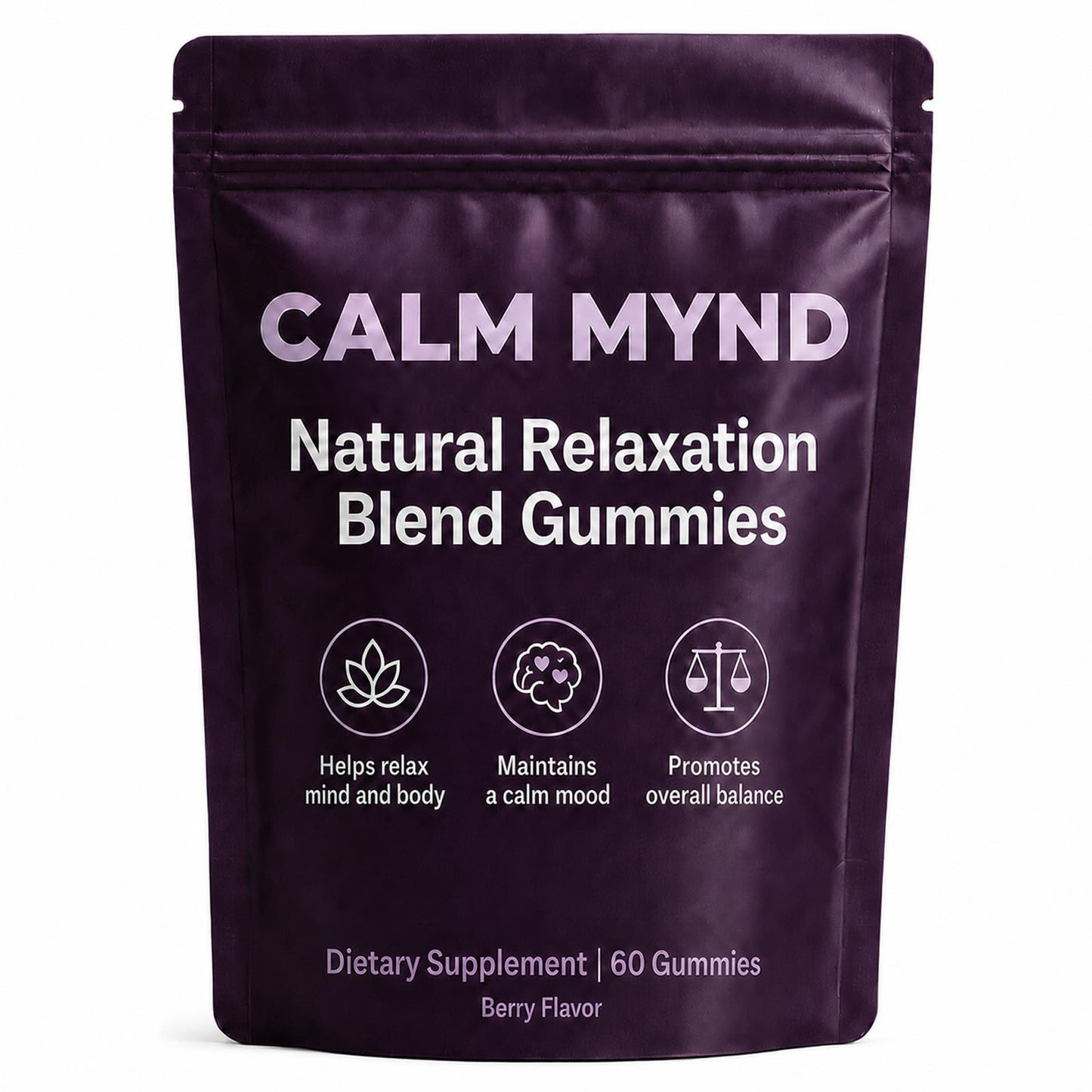 HERIVA CALM MYND Magnesium Sleep Gummies for Adults, 60 Gummies