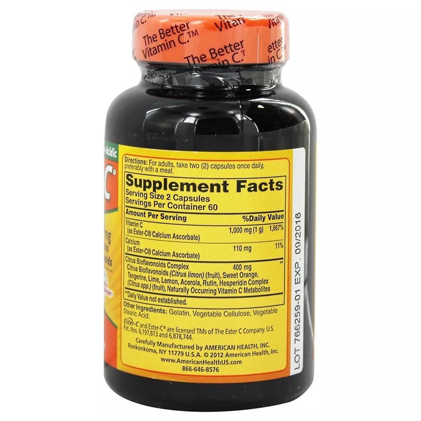 American Health Ester-C 500 mg with Citrus Bioflavonoids Capsules, 240 Count