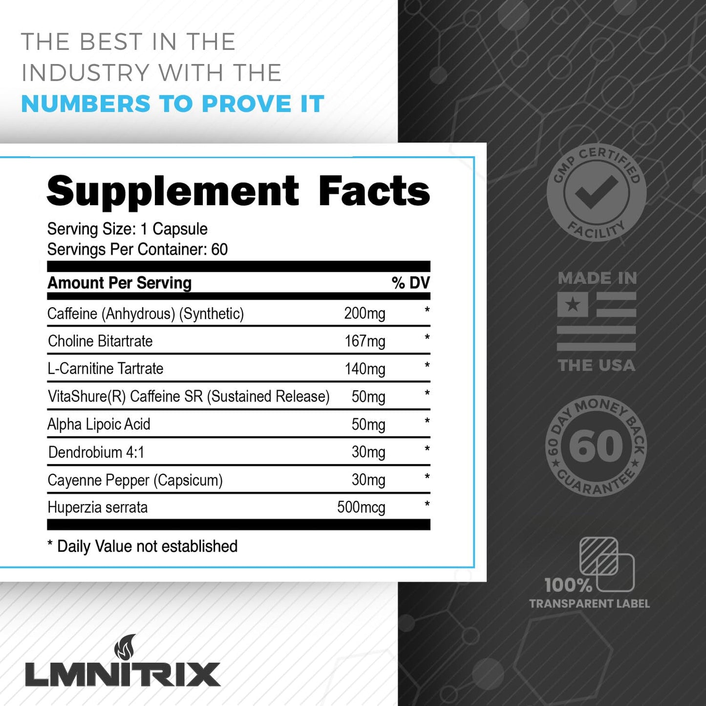 LMNITRIX Burnz EXT Extreme Thermogenic Fat Burner 60 Capsules