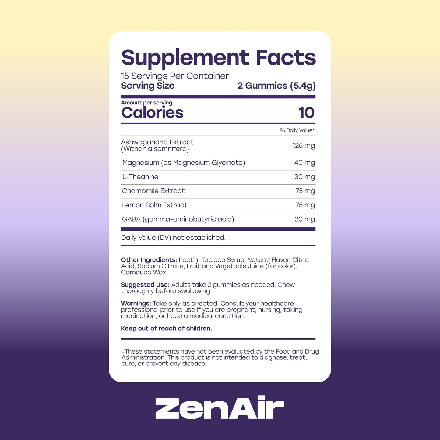 Sumera ZenAir Jet Lag Gummies 30 Count