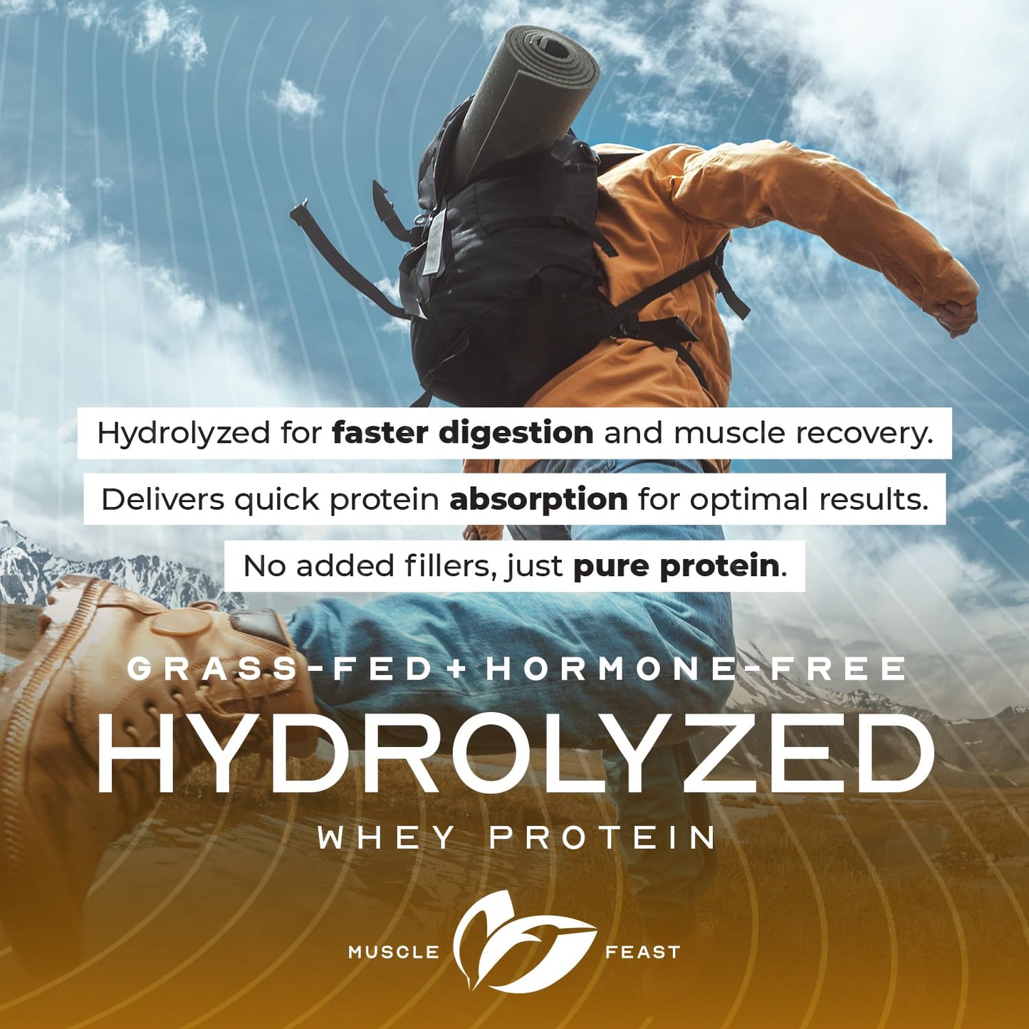 Muscle Feast Hydrolyzed Whey Protein Powder Chocolate, 32 oz