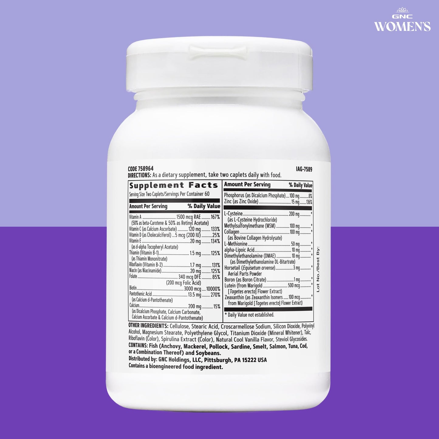 GNC Women's Hair, Skin & Nails Caplets 120