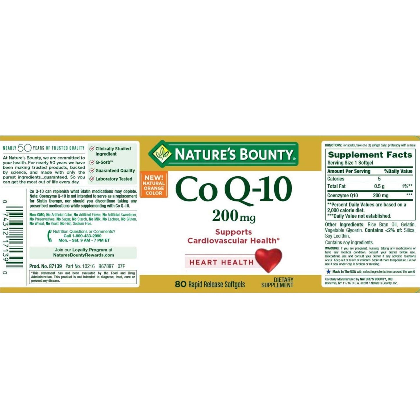 Nature's Bounty Co Q-10 Extra Strength 200 mg 240 Softgels