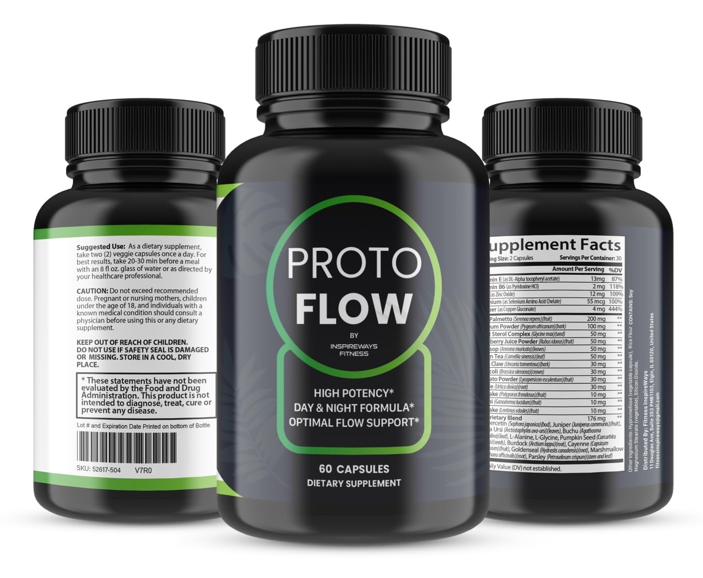 Fitness InspireWays Proto Flow Supplement 60 Capsules