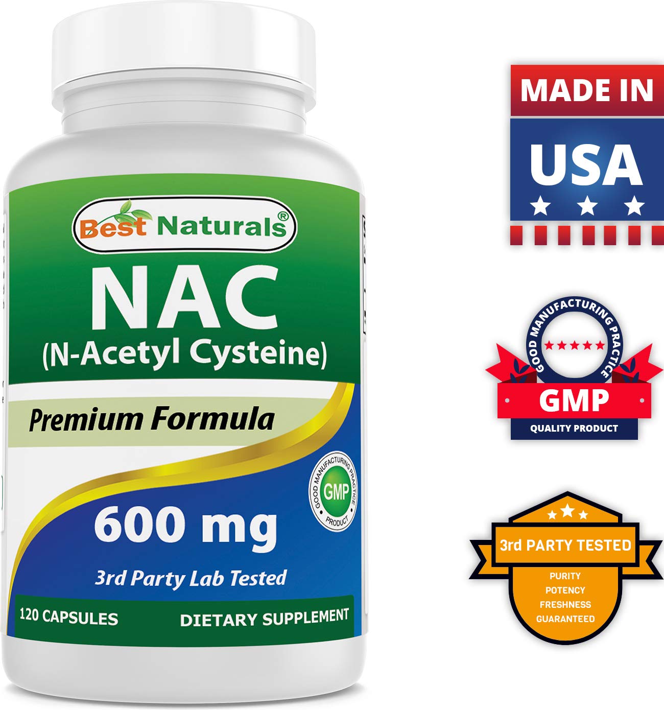 Best Naturals TUDCA 250mg & NAC 600 mg Capsules, 60 Capsules