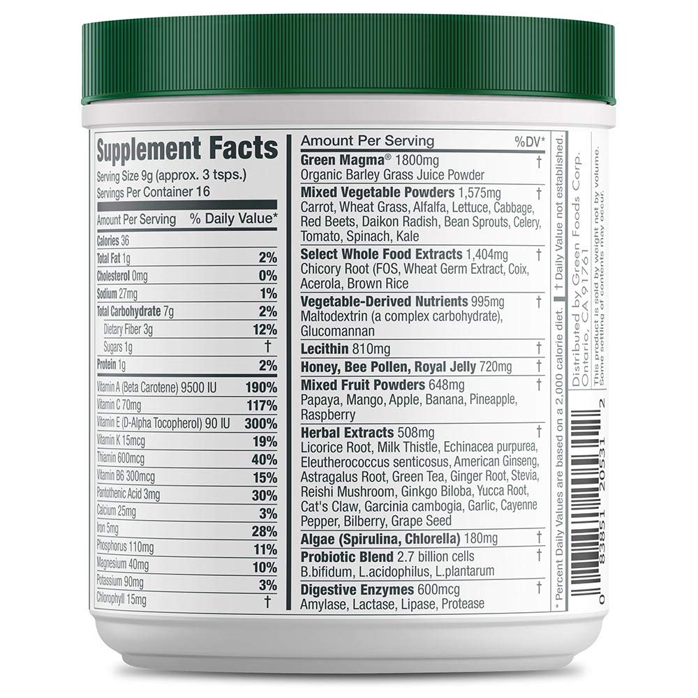 Green Foods Magma Plus Powder 5.3 Ounce