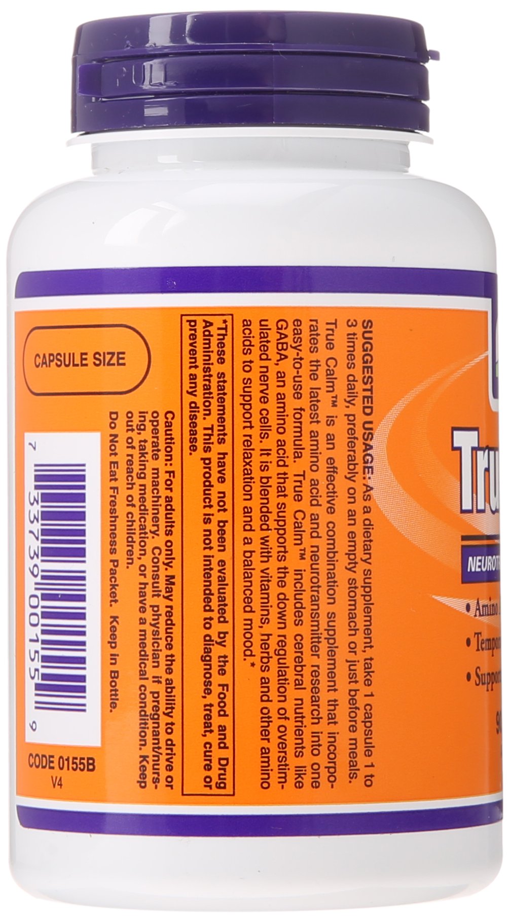 NOW Foods True Calm Veg Capsules, 90 Veg Capsules