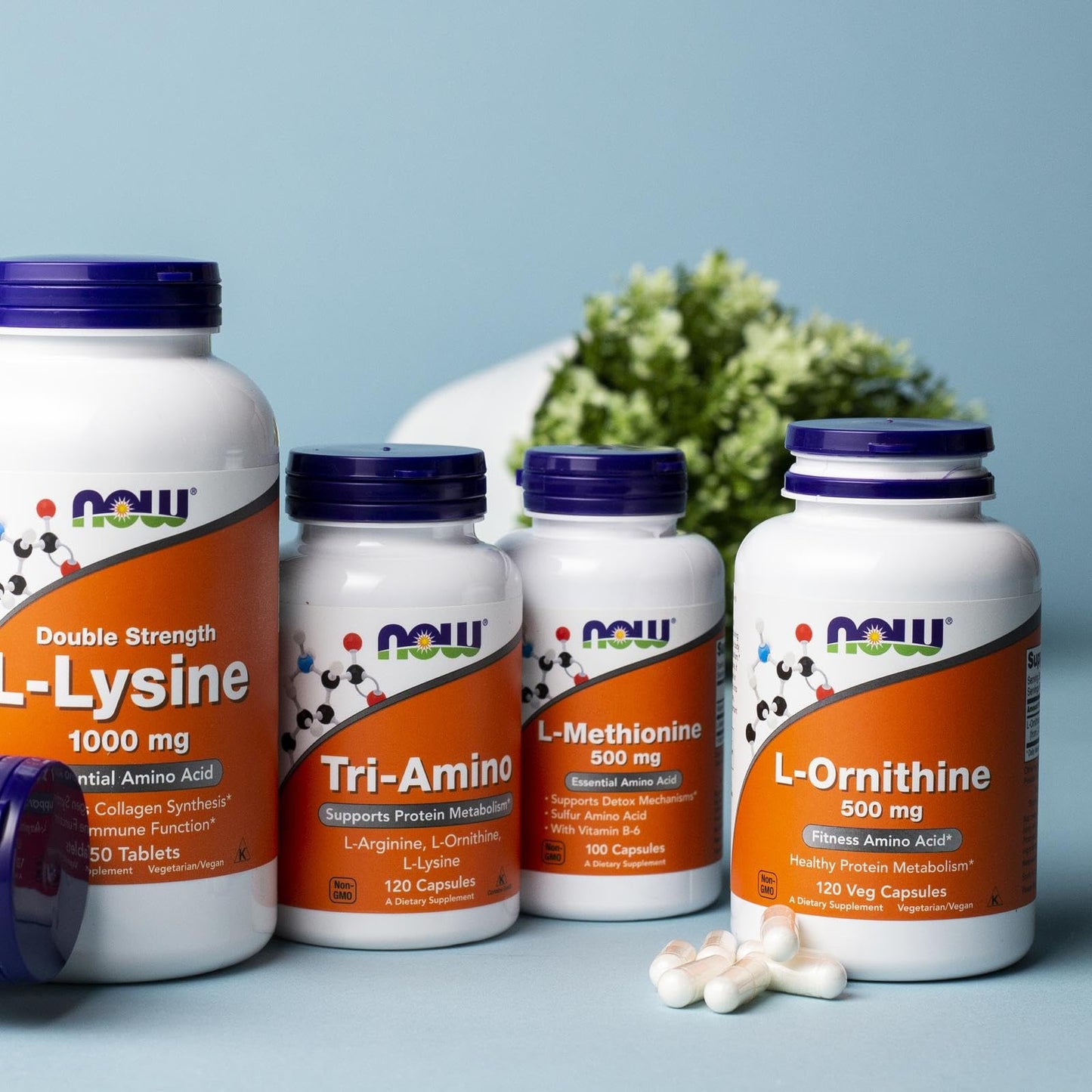 NOW Foods L-Methionine 500 mg with Vitamin B-6, Supports Detoxification, Capsules, 100 Count