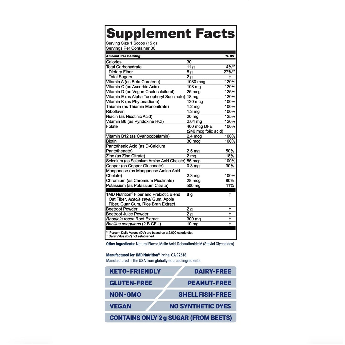 1MD Nutrition CardioFitMD Beet Root Powder 31.8