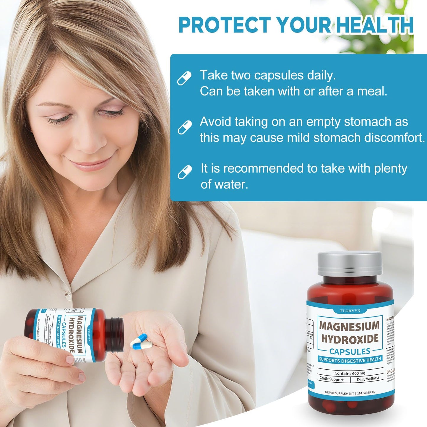 Florvyn Magnesium Hydroxide Capsules, 1 Count
