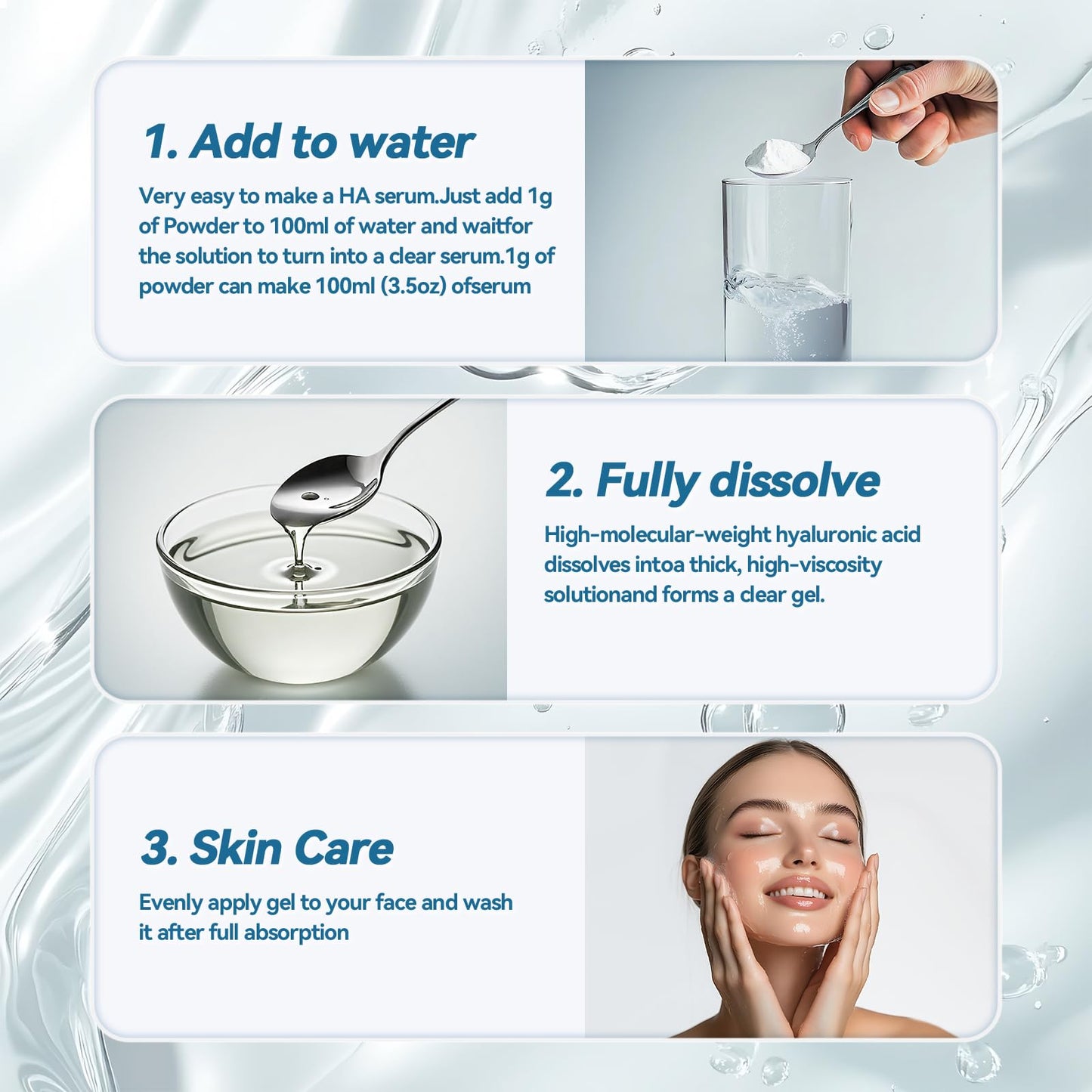 Porindisi Pure Hyaluronic Acid Powder, 3.52 oz