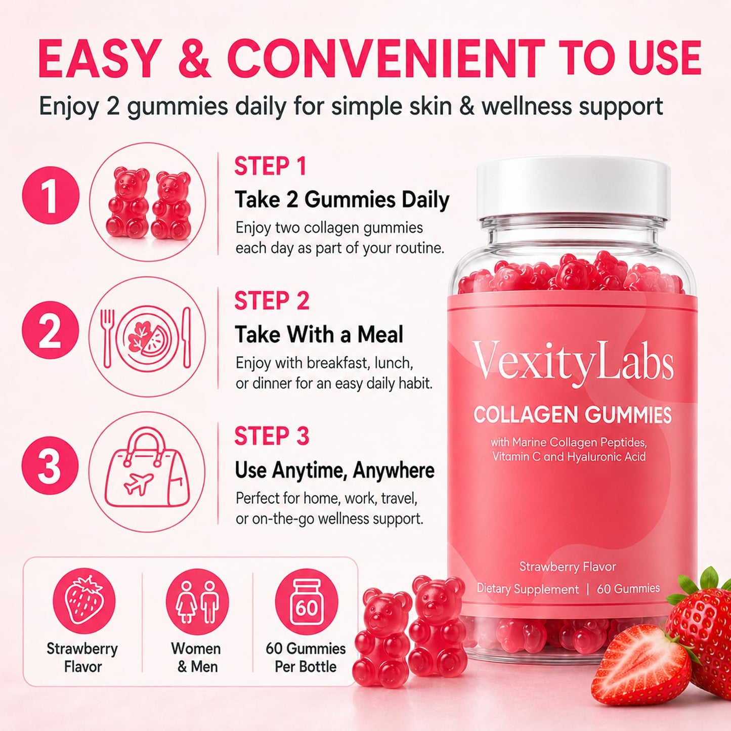INDITROPIC Vexity Labs Collagen Gummies Gummy 60 Gummies