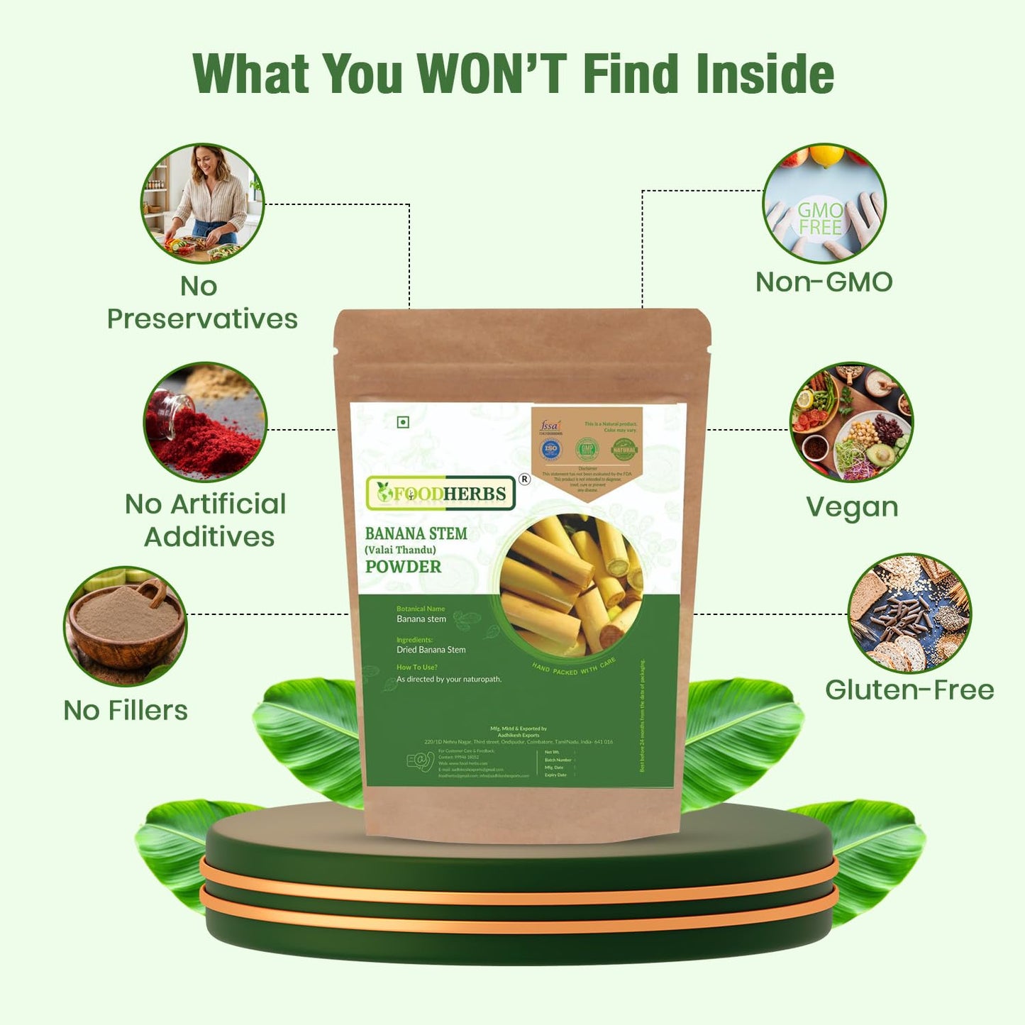 Foodherbs Banana Stem Powder 1 Count