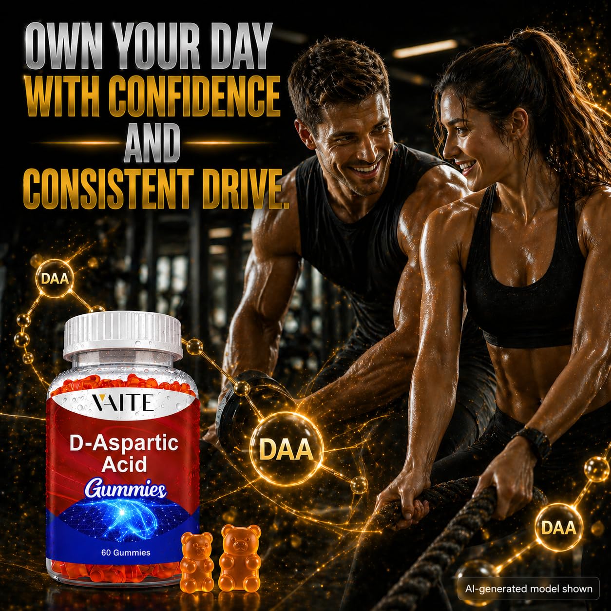 VAITE D-Aspartic Acid Gummies 60 Gummies