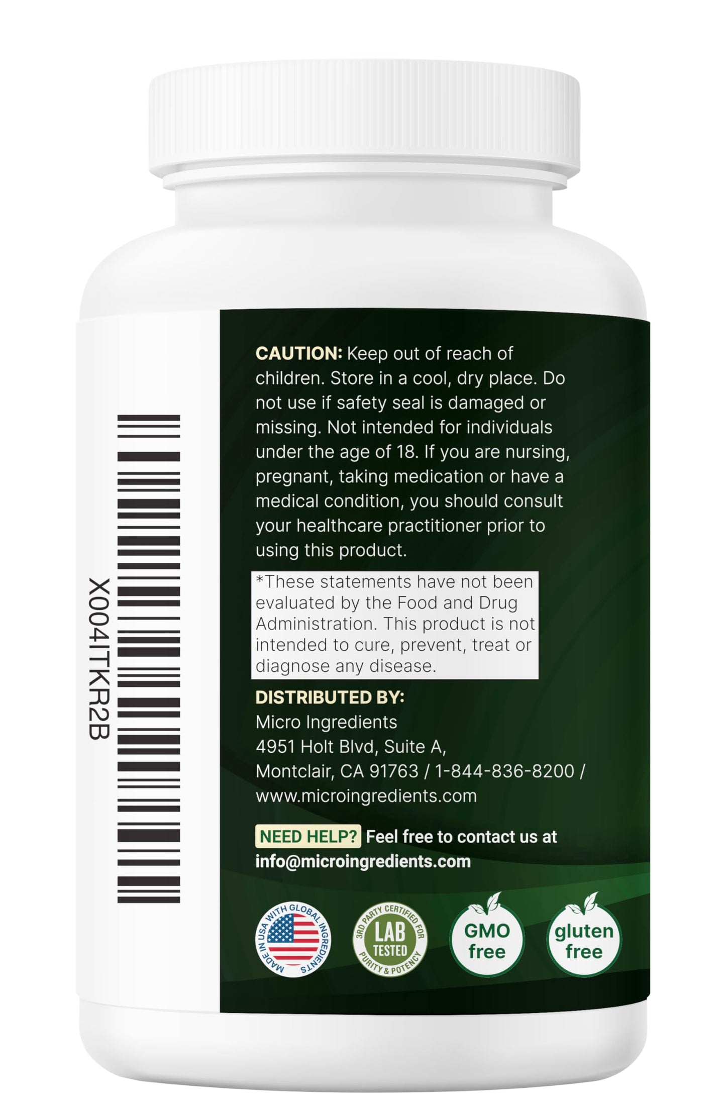 Micro Ingredients NAD+ 500mg with Resveratrol Capsules, 240 Count