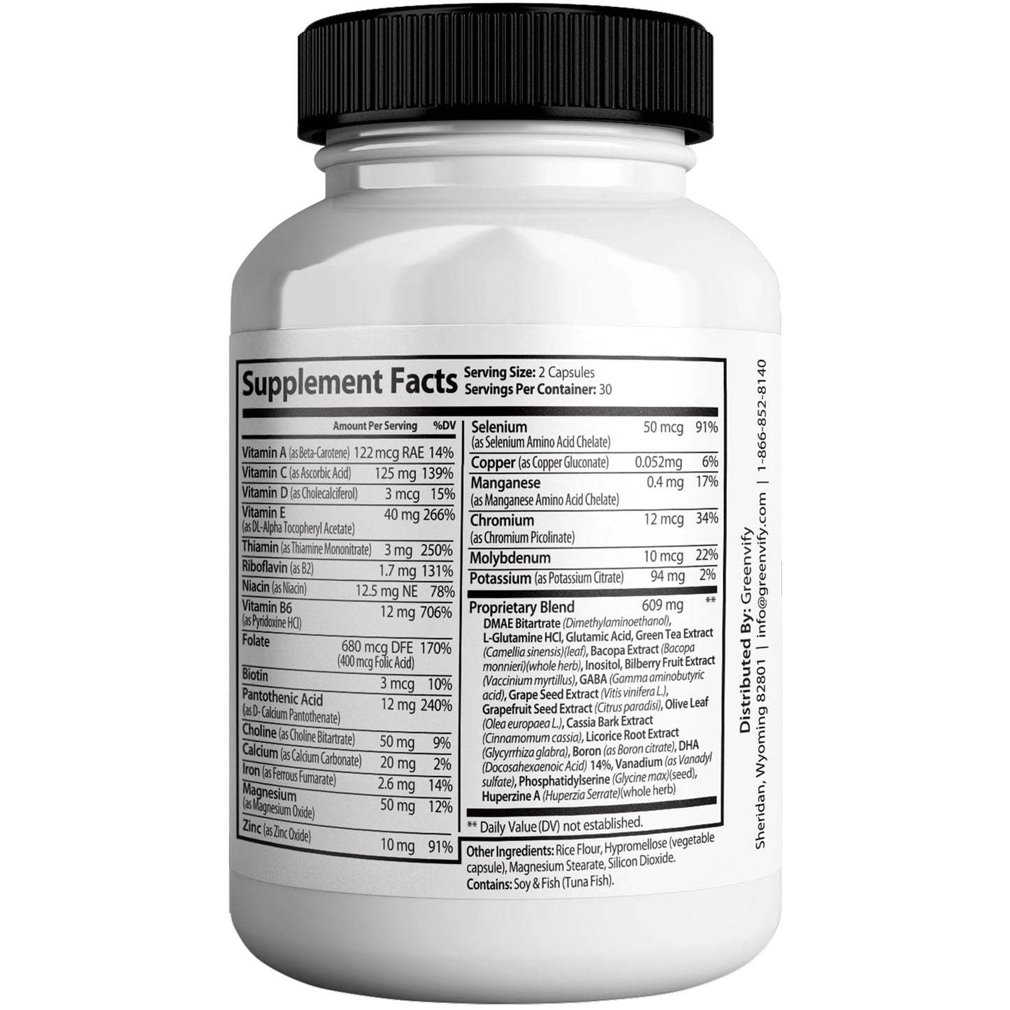 GREENVIFY Memo Genesis Brain Support Supplement 60 Capsules