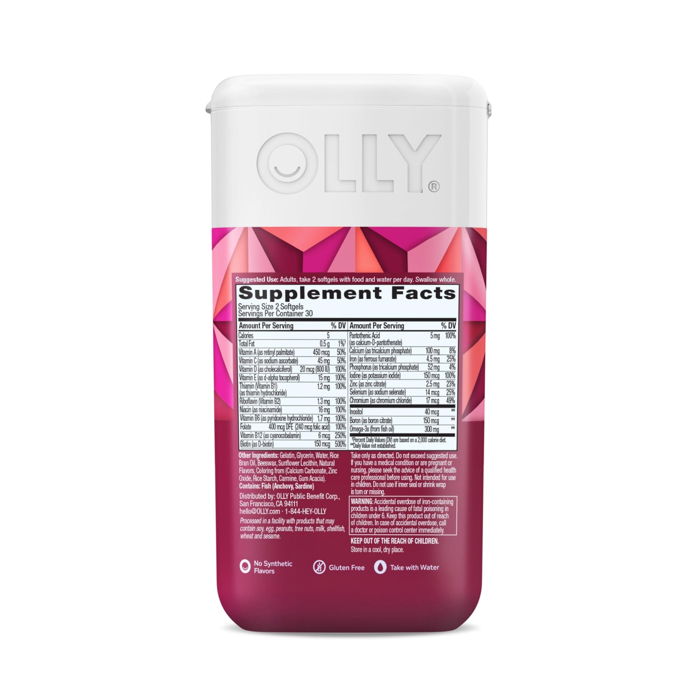 OLLY Ultra Women's Multi Softgels, 120 Softgels