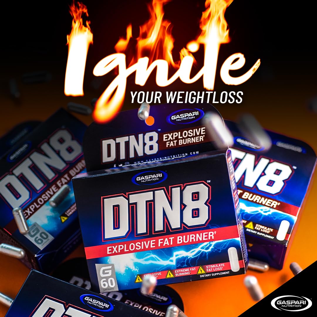 Gaspari Nutrition DTN8 Explosive Fat Burner Capsules, 60 Count