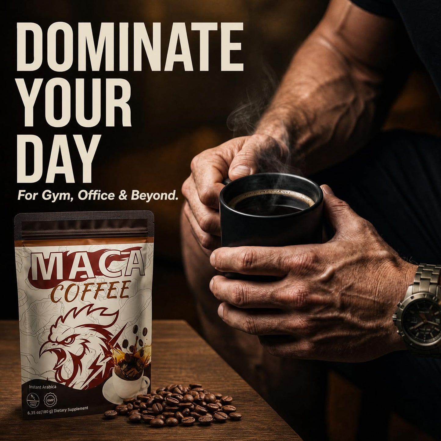 Dr. HR Maca Coffee Energy Boost Powder, 6.35 oz
