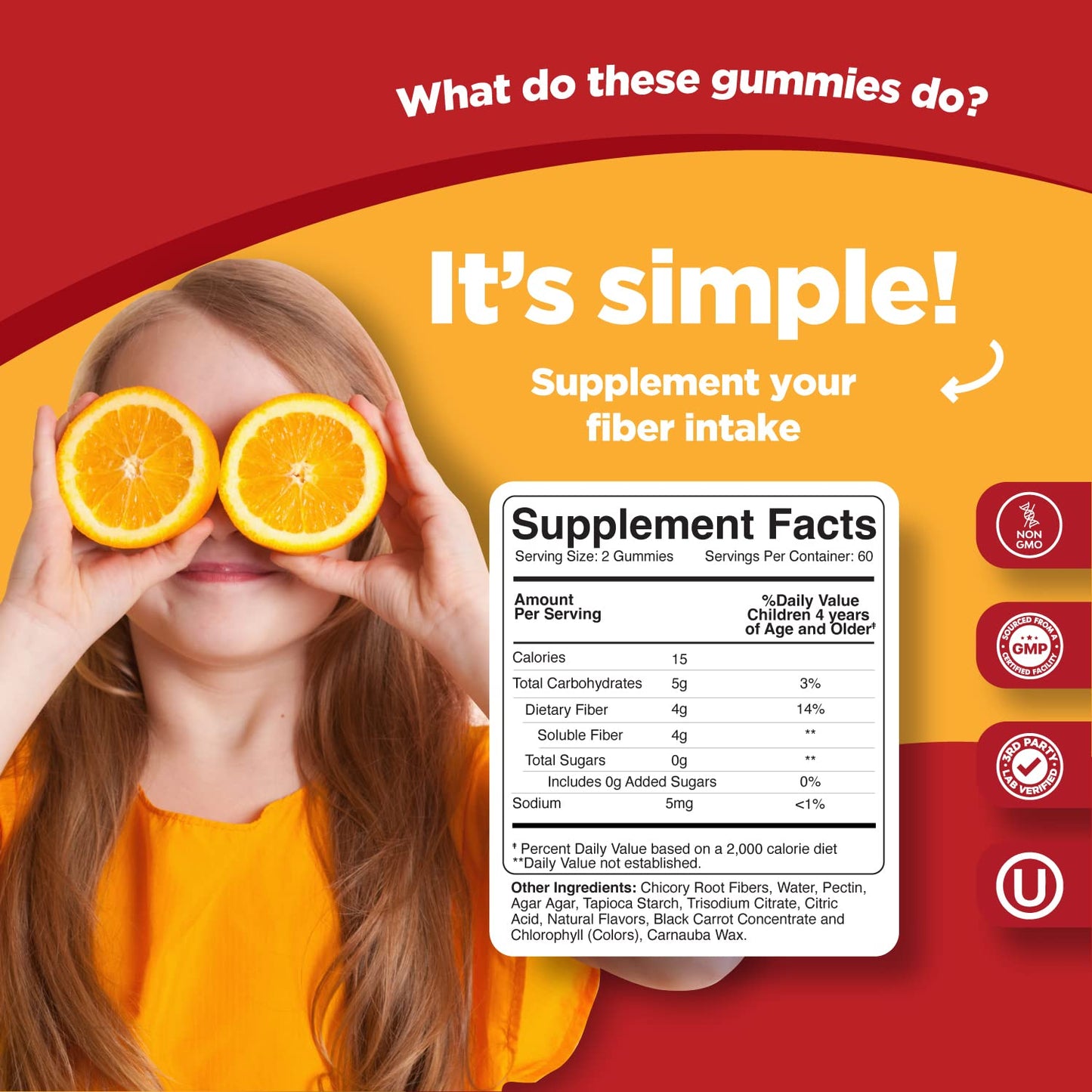 Phytoral High Prebiotic Fiber Gummies for Kids, 120 Count