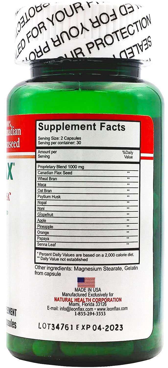 Leonflax Flax Seed, 60 Capsules