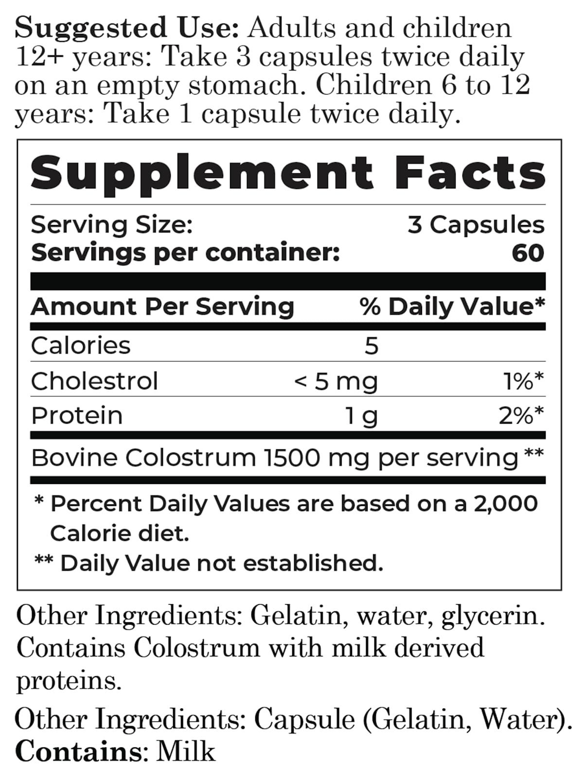 Generic Anovite Colostrum Capsules 180