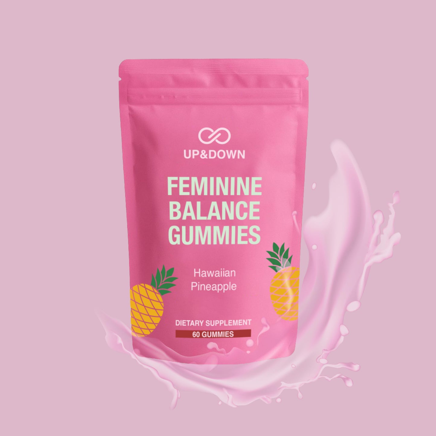 Up&Down Supplements Feminine Balance Gummies 60 Count