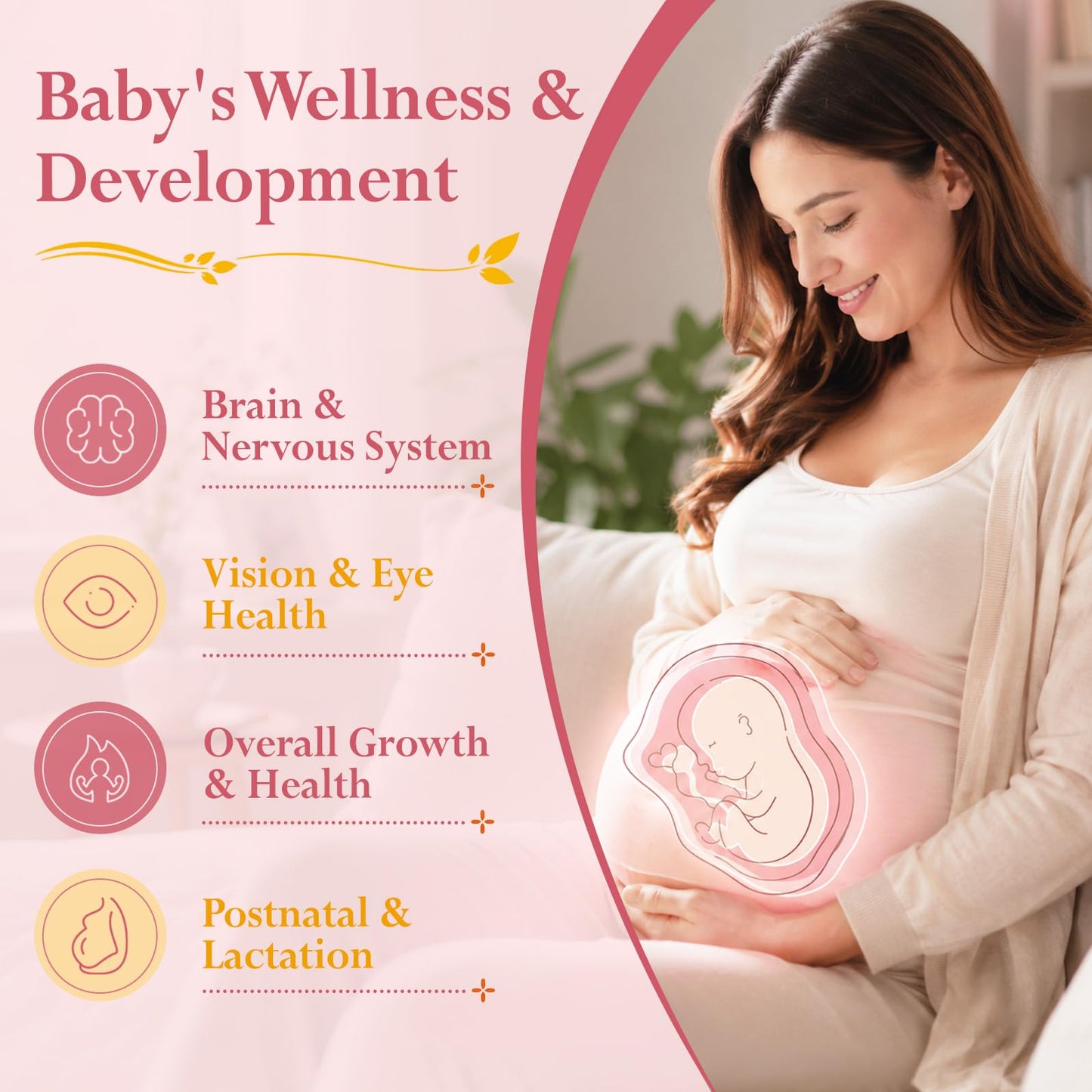 GREABBY Prenatal Vitamins for Women, Choline Prenatal Gummies with Iron, Omega 3 Gummy 60