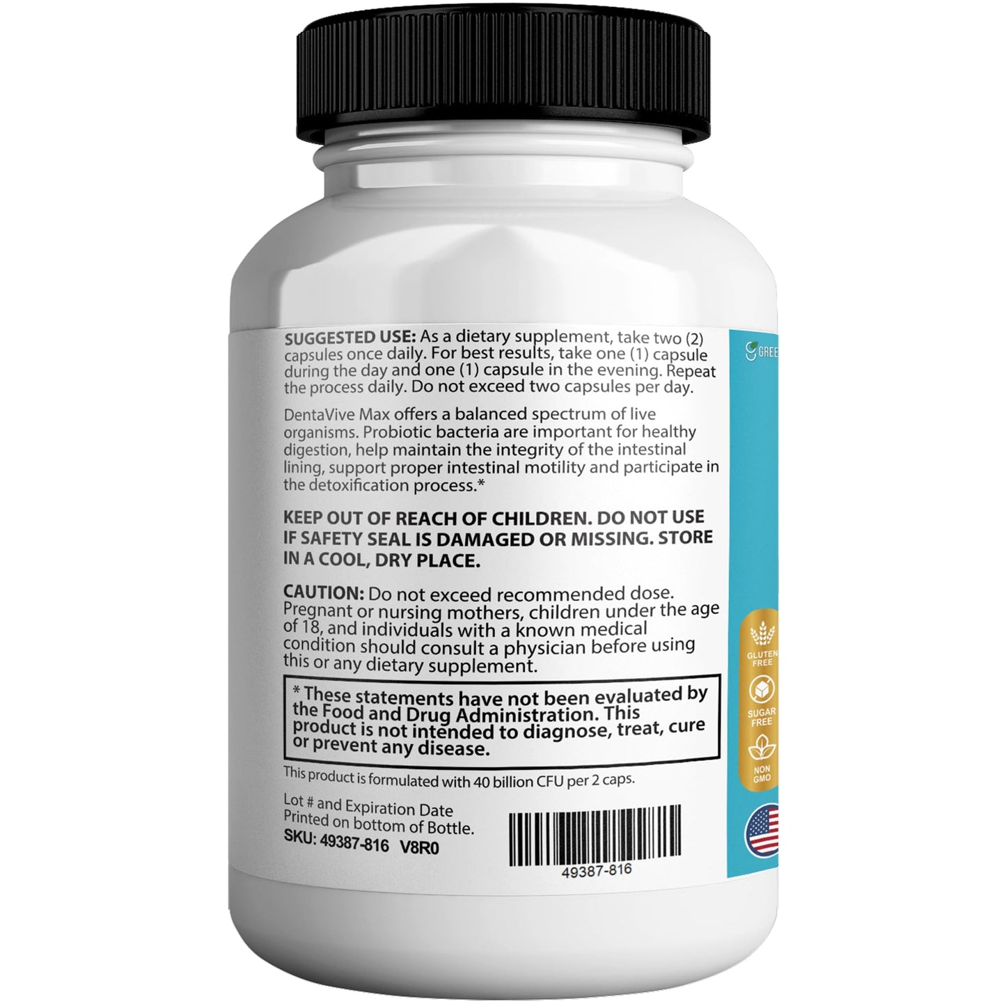 GREENVIFY DentaVive Max Probiotic Supplement 60 Capsules