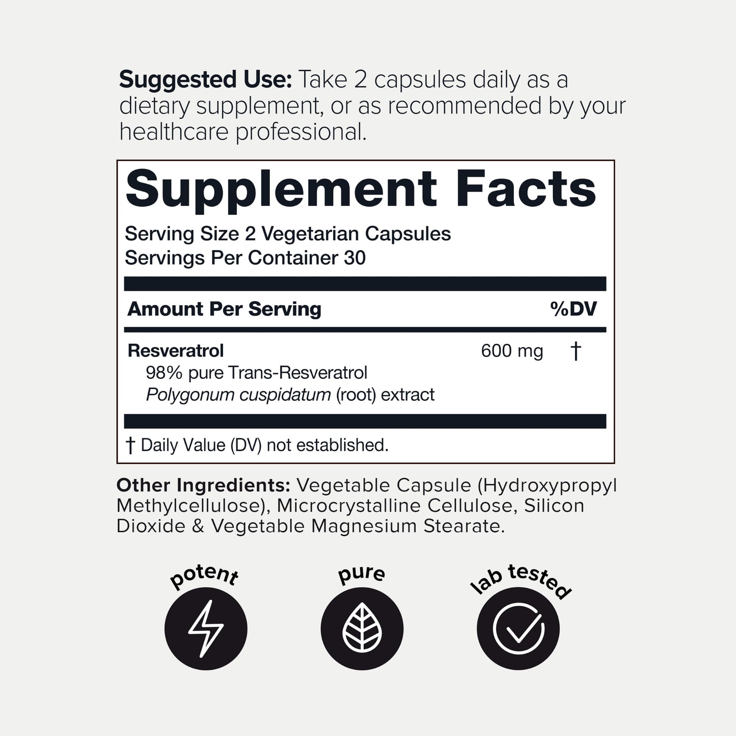 Toniiq Resveratrol Capsules 60 Count