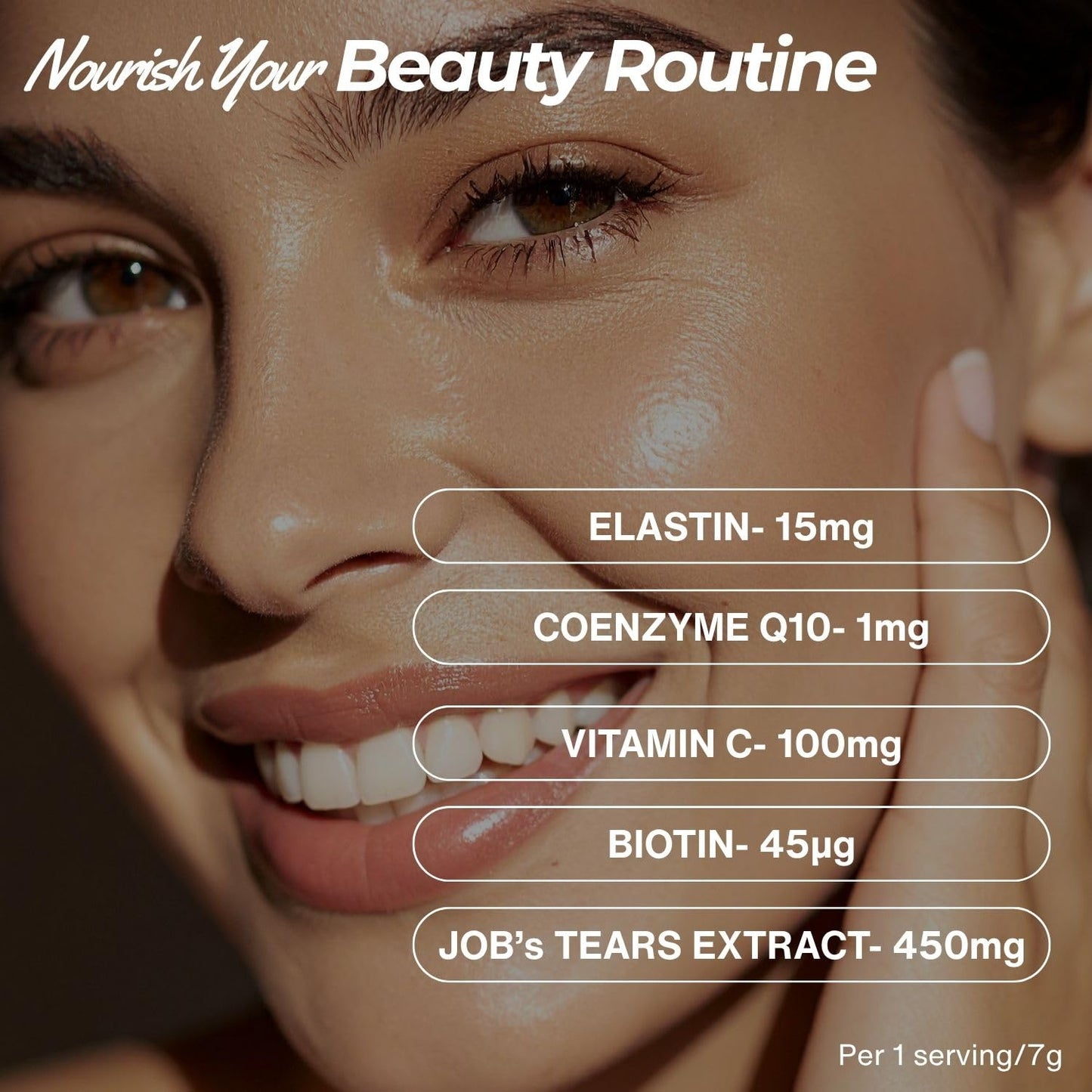 FINE JAPAN Premium Marine Collagen Powder with Hyaluronic Acid, CoQ10 & Elastin, Set of 2