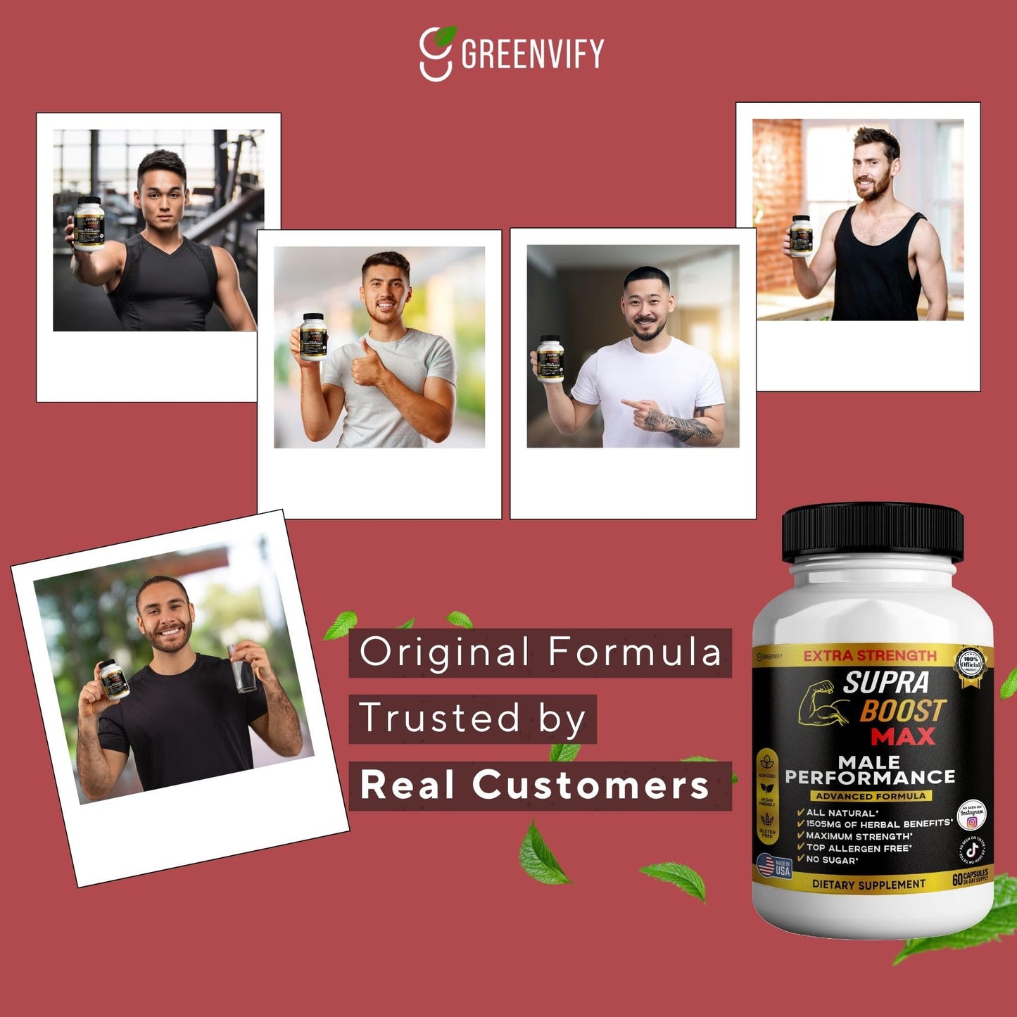 GREENVIFY Supra Boost Max Supplement 60 Capsules