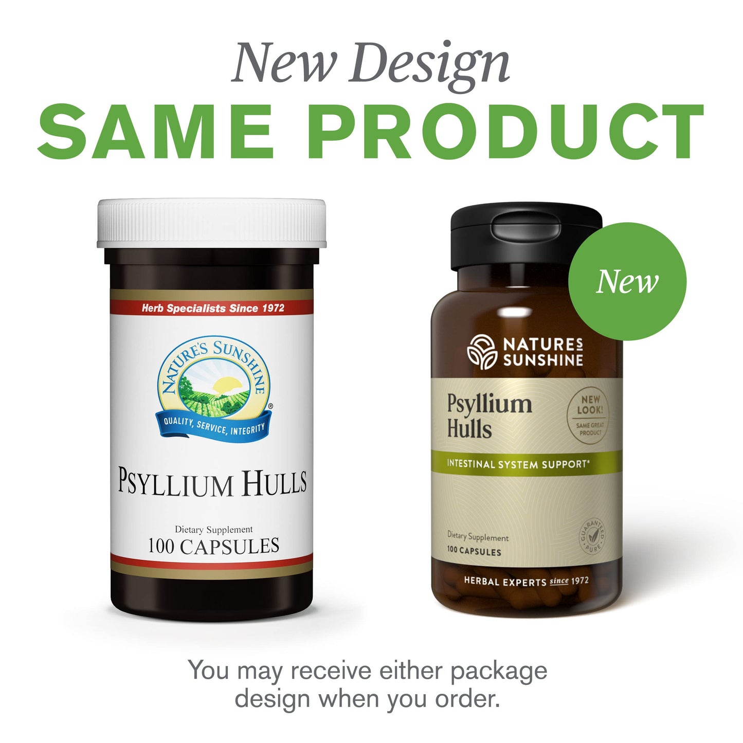Nature's Sunshine Psyllium Hull Capsules 100 Count