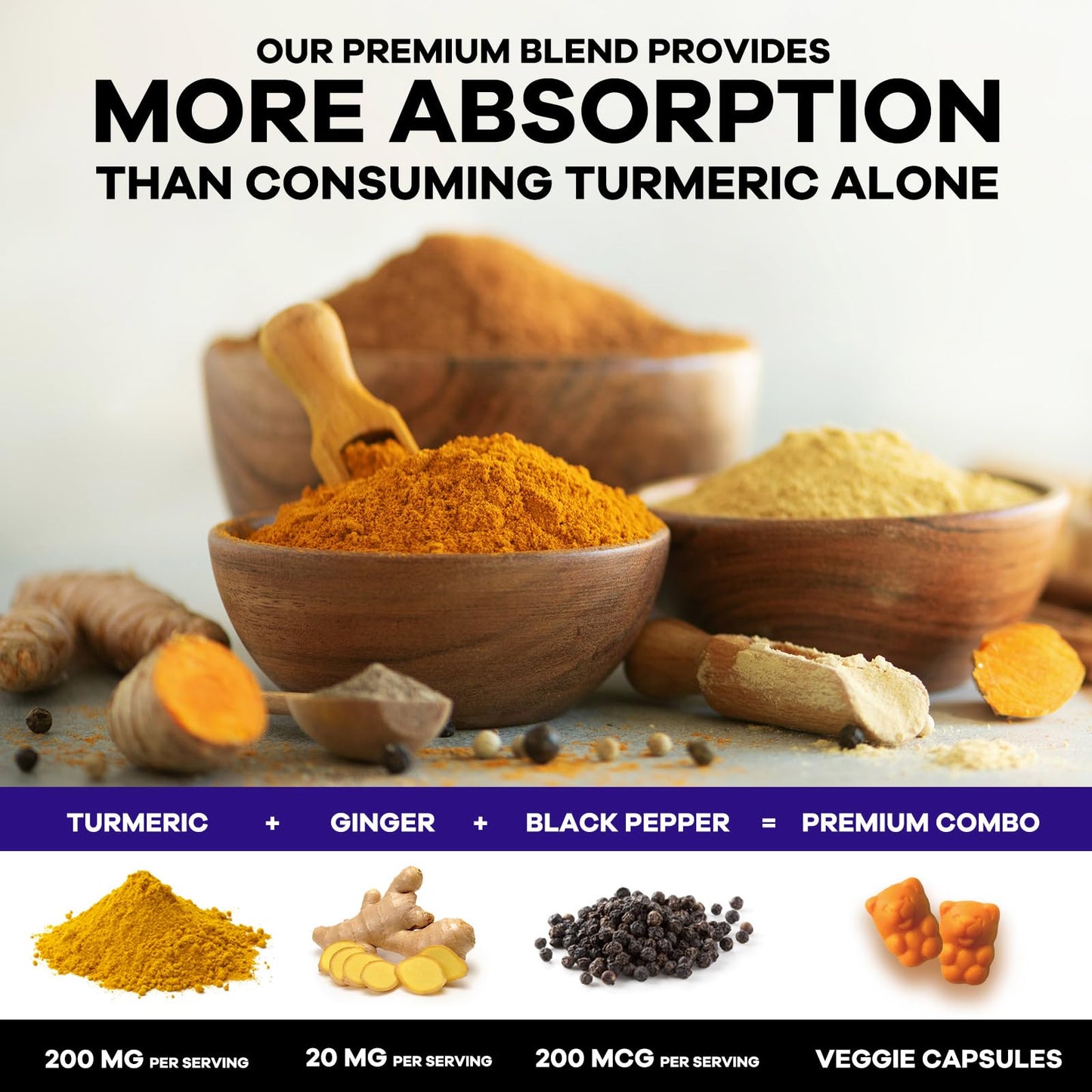 Nature's Nutrition Turmeric Curcumin Gummies 60 Count