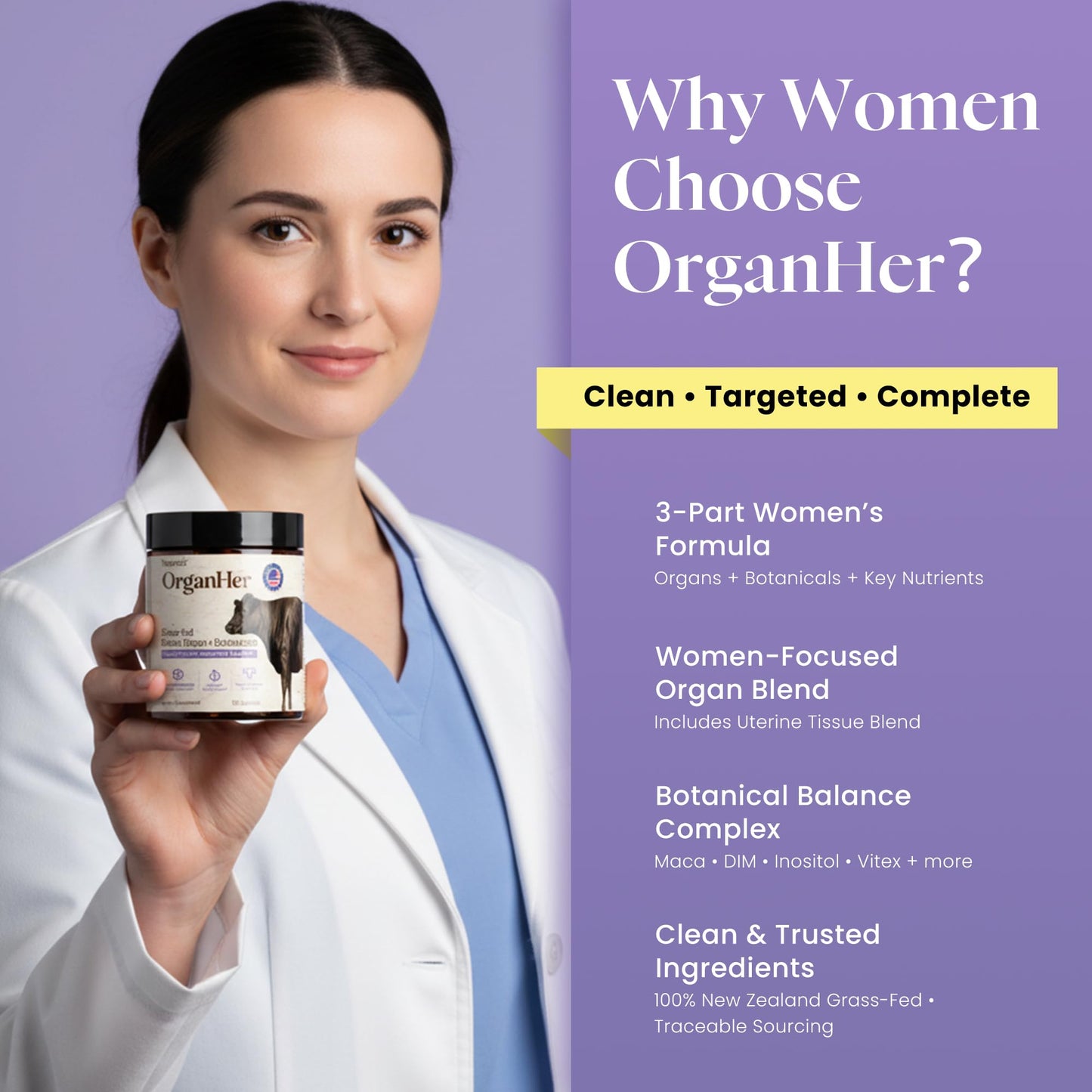 NEUNEST 19-in-1 Beef Organ Supplement for Women Capsule, 180 Capsules