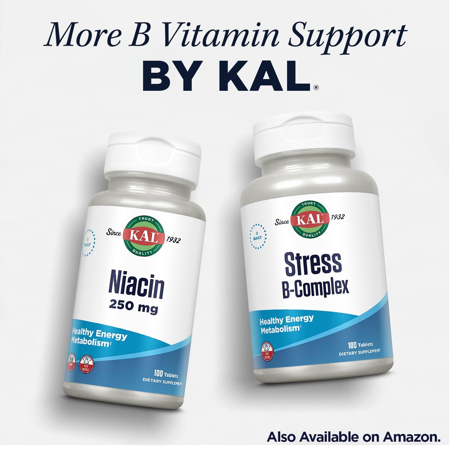 KAL 800 mcg Folic Acid Methyl B-12 Tablets, 60 Count