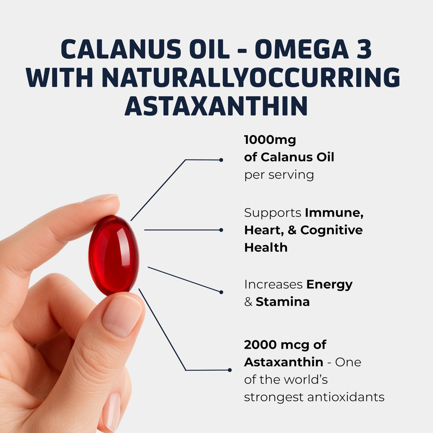 Immunocorp Arctic Ruby Oil Omega-3 Supplement with Astaxanthin 2mg Softgels 120 Count