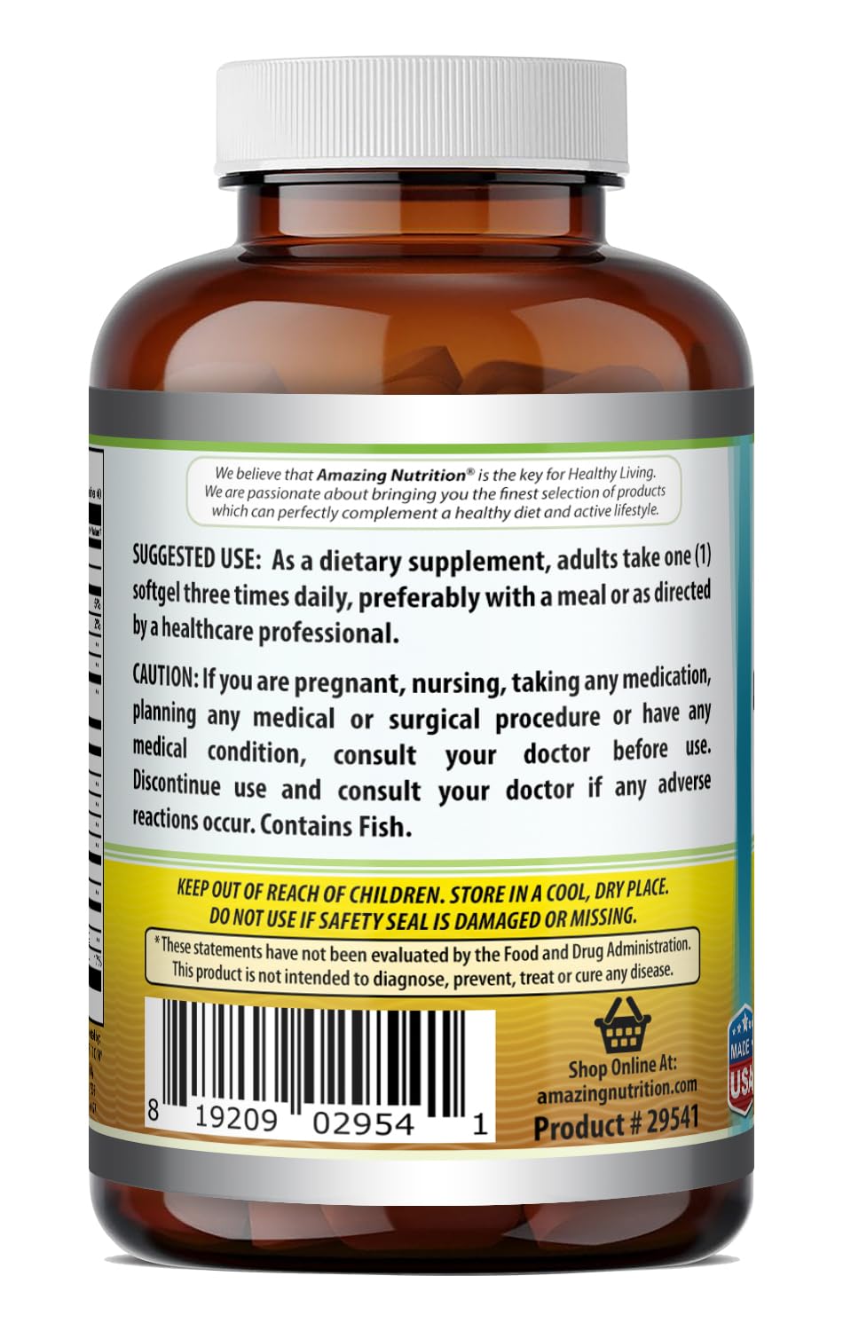 Amazing Nutrition Amazing Omega 3.6.9 Supplement Softgels 120