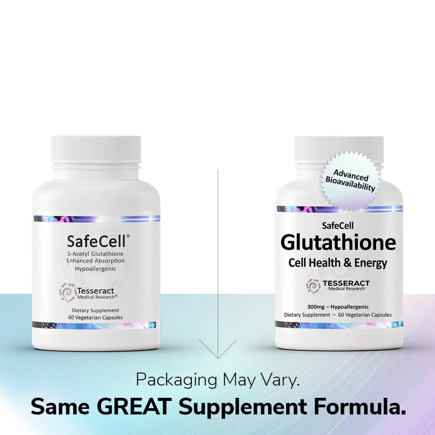 Tesseract Medical Research SafeCell S-Acetyl Glutathione Supplement Capsules 60