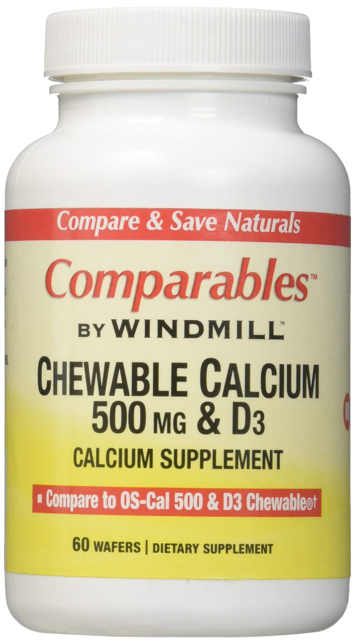 Windmill Calcium 500 mg Tablets, 60 Count