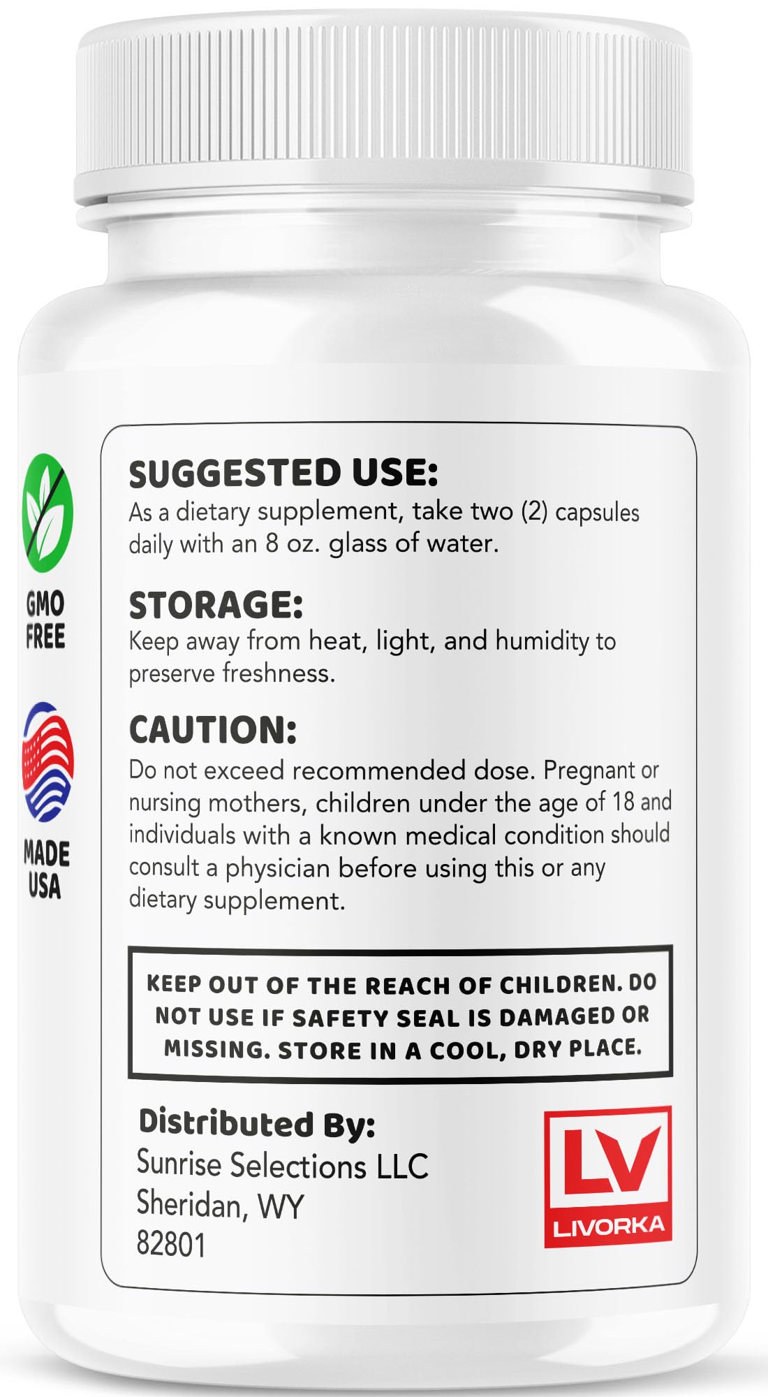 LIVORKA Natural Glyco Support Glycogen Supplement Premium Advanced Formula Capsules 180 Capsules