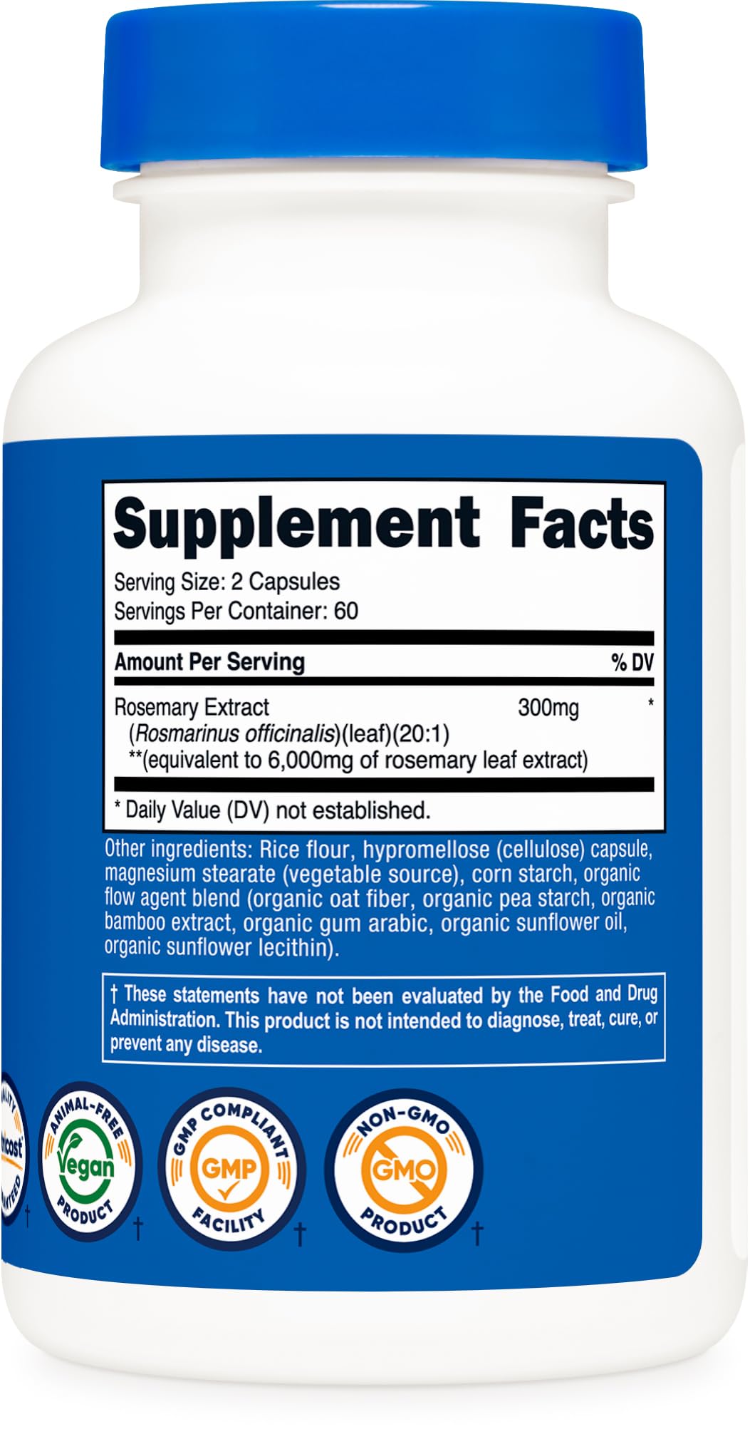 Nutricost Rosemary Extract Capsules 120 Count